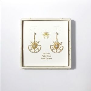 Sparkly Crystal Celestial Drop Earrings